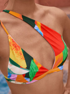 Geometry Pattern One Shoulder Bikini