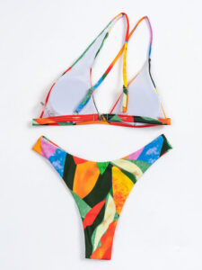 Geometry Pattern One Shoulder Bikini