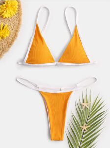 Triangle Solid Thong Bikinis