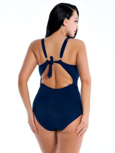 Plus Size Ruffled Cover Belly One Piece