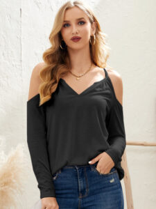 Solid Off-shoulder T-shirt